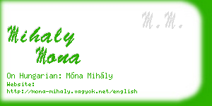 mihaly mona business card